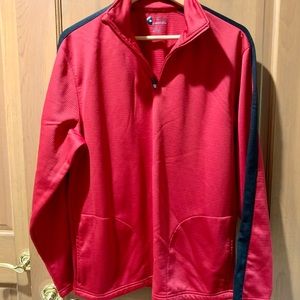 Izod Mens Red Quarter Zip Golf/Casual Jacket, Size M EUC